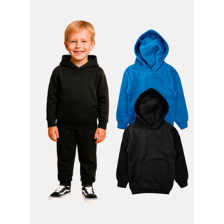 Kit 2 Blusões Moletom Infantil Menino com Capuz | Inverno Quentinho | Agasalho / Blusa de Frio em Oferta na Shopee