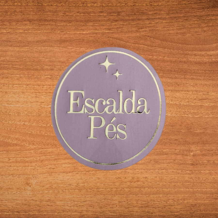 Adesivo Escalda Pés Pink - Ref.2360 - Hot Stamping - 4x4cm - 20 unidades - Stickr - Rizzo - Stationery