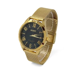 Relógio Orient Feminino Analógico Dourado Original Aço Inox à Prova d'Água FGSS0206P1KX