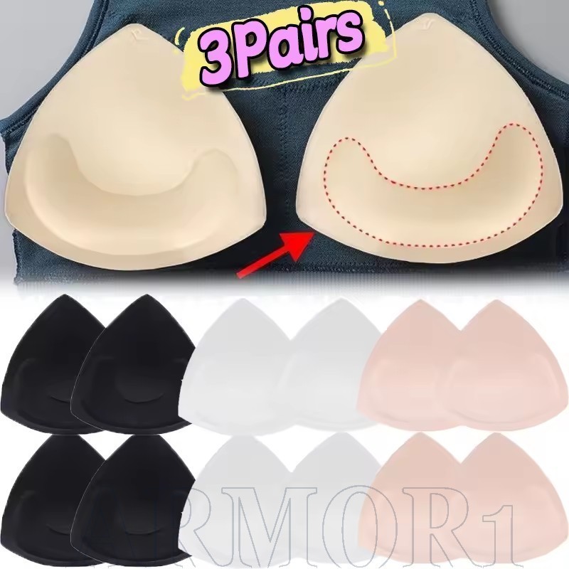 Almofadas Para Aumentar Os Seios Com Tecnologia U-Cup Lift , Inserções De Sutiã De Nylon À Prova D'água E De Suor Uso Di