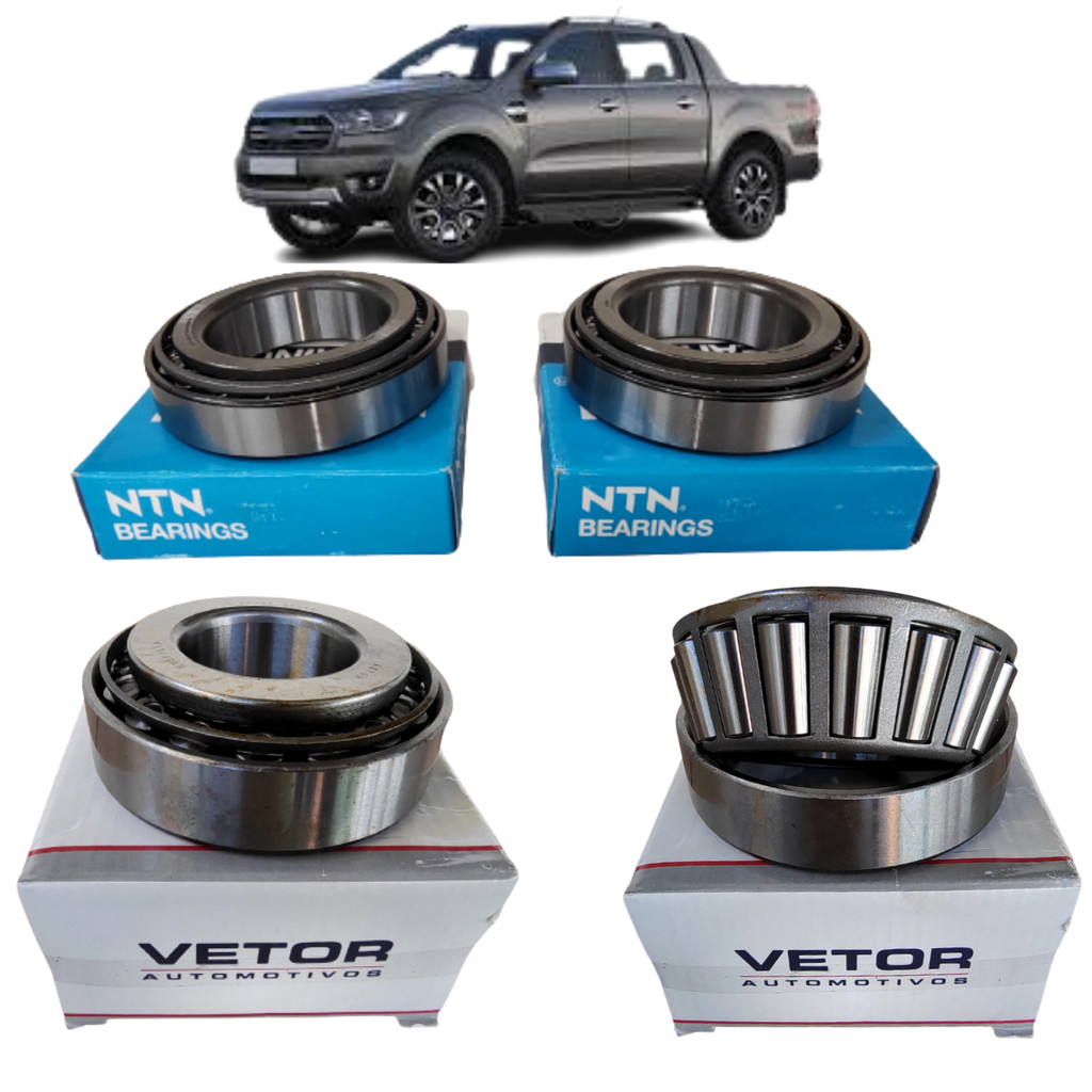 Kit 4 Rolamento Diferencial Traseiro Ford Ranger 4x4 2.5/3.2