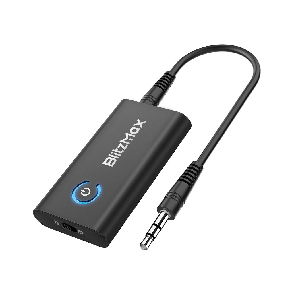 BlitzMax BT05 Transmissor Receptor bluetooth V5.2 Apt Adaptive Baixa Latência HiFi Som Dual Link Emparelhamento 2 Em 1 Á em Oferta na Shopee