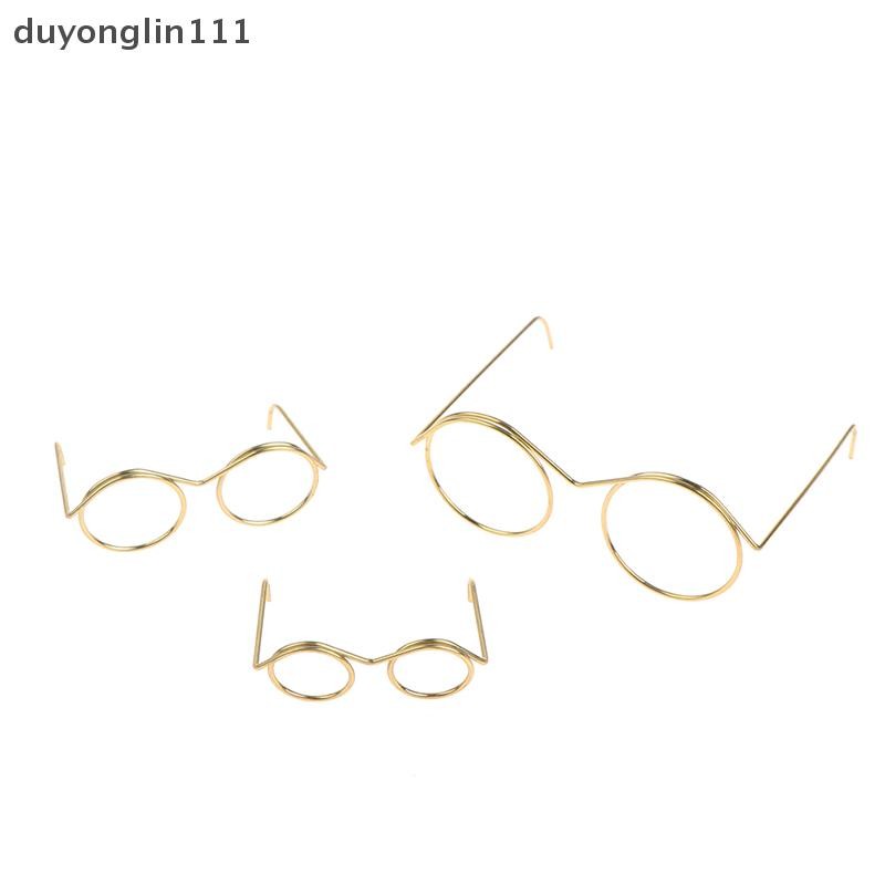 (duyonglin111) 5/10 Unidades Moda Armação Redonda Sem Lentes Retrô Óculos De Boneca Legais Para De 9/25/30 Cm Novo