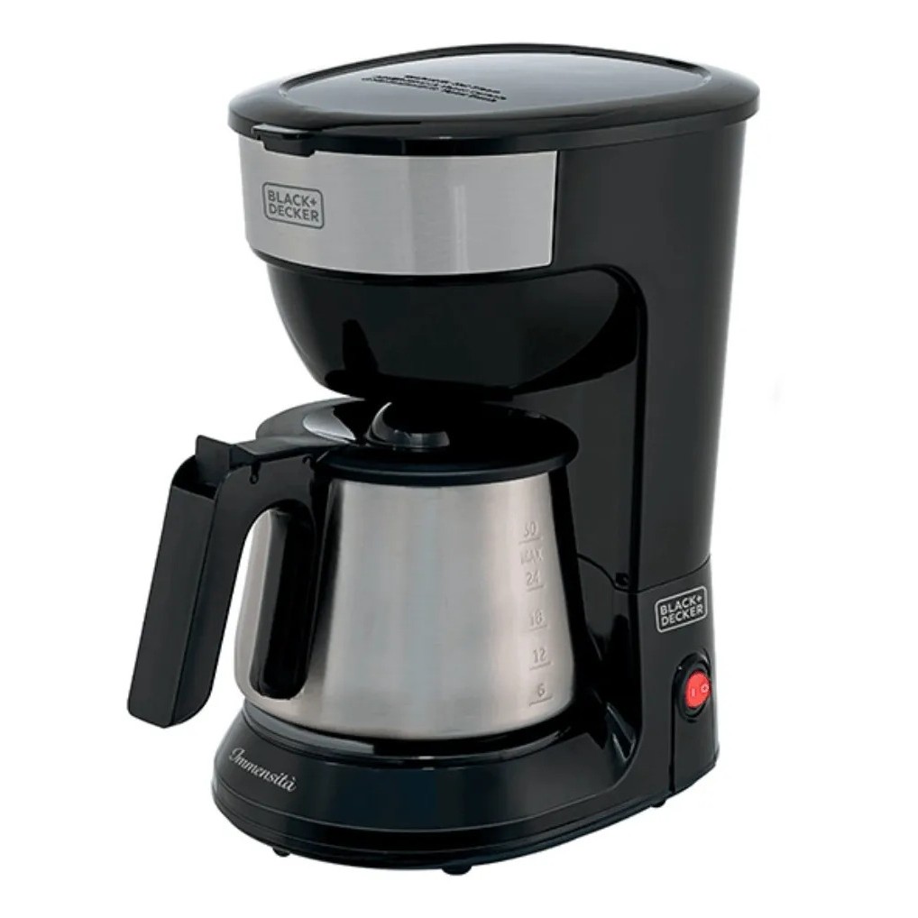 Cafeteira Jarra Inox Elétrica 38 Xícaras 127V Filtro Permanente Black&Decker