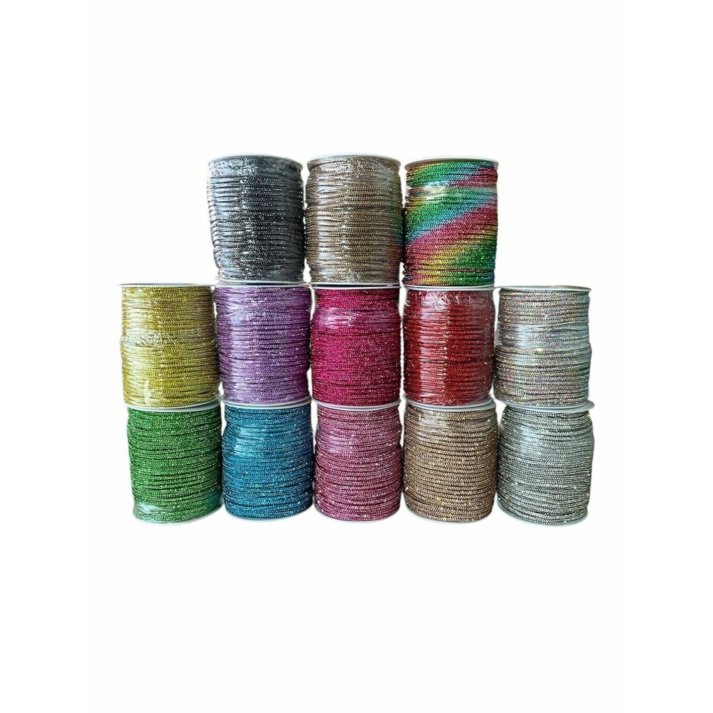 Cadarço de Strass c/ Algodão 4mm - 1 Metro em Oferta na Shopee