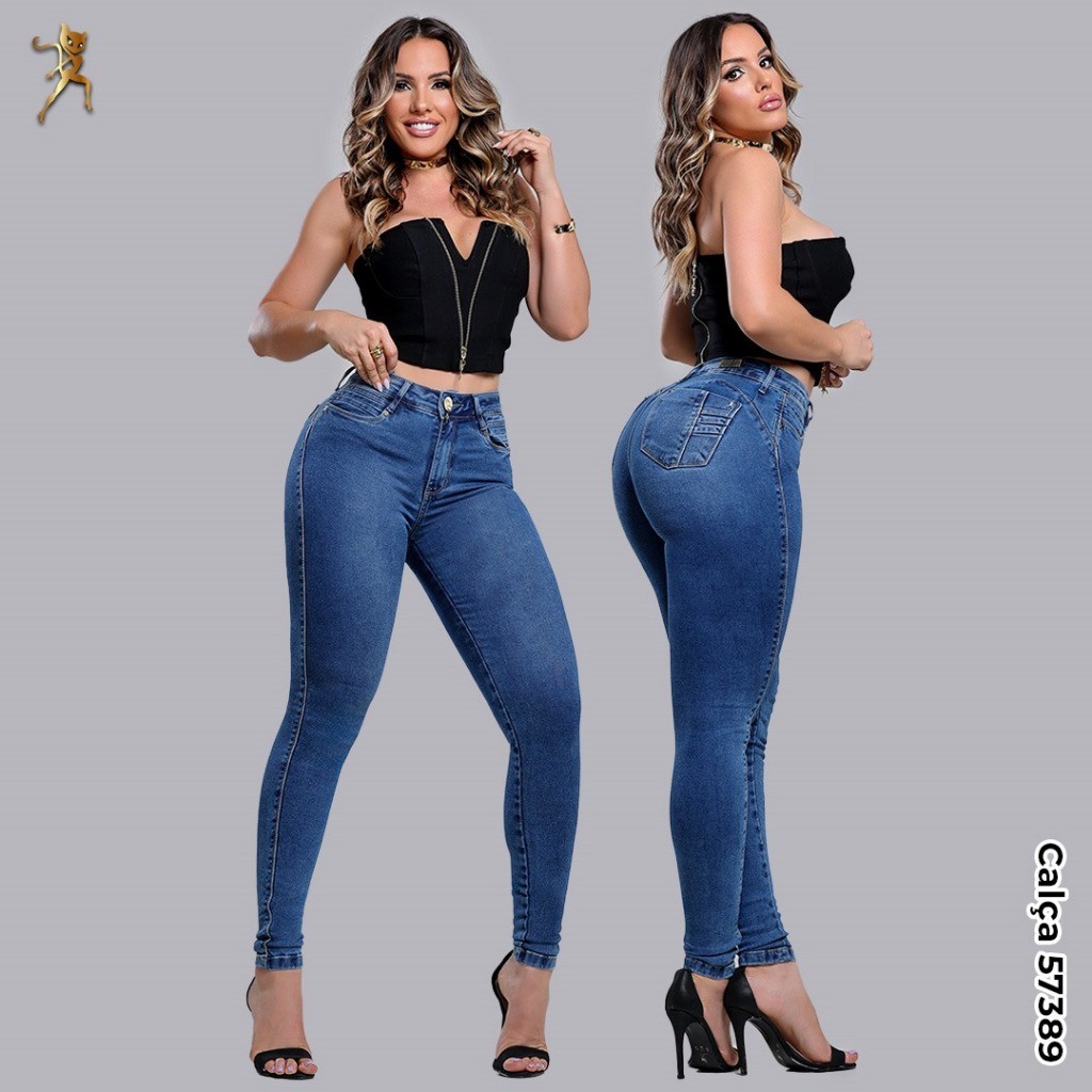 57389 - calça cigarrete modeladora rhero jeans