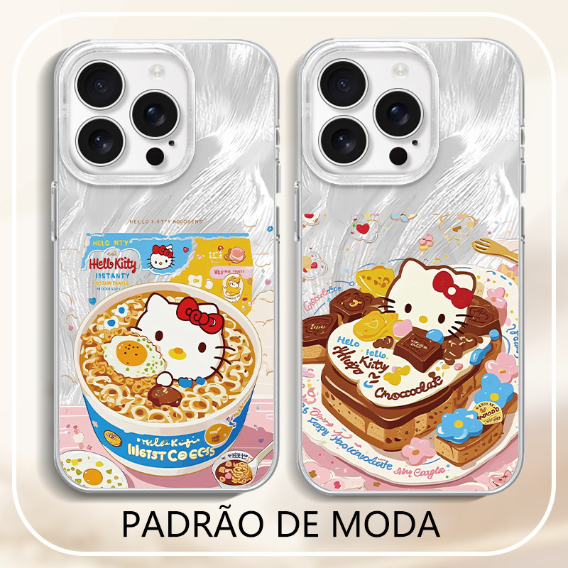 Anime hello kitty capinha kawaii com Samsung A05S A14 A15 A55 S22 S23 S24 Ultra