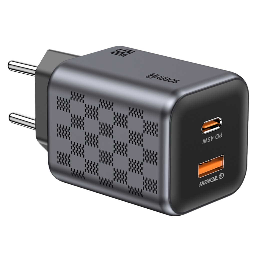 Carregador Turbo 45W USB-C USB Fonte Rápida Original Anatel