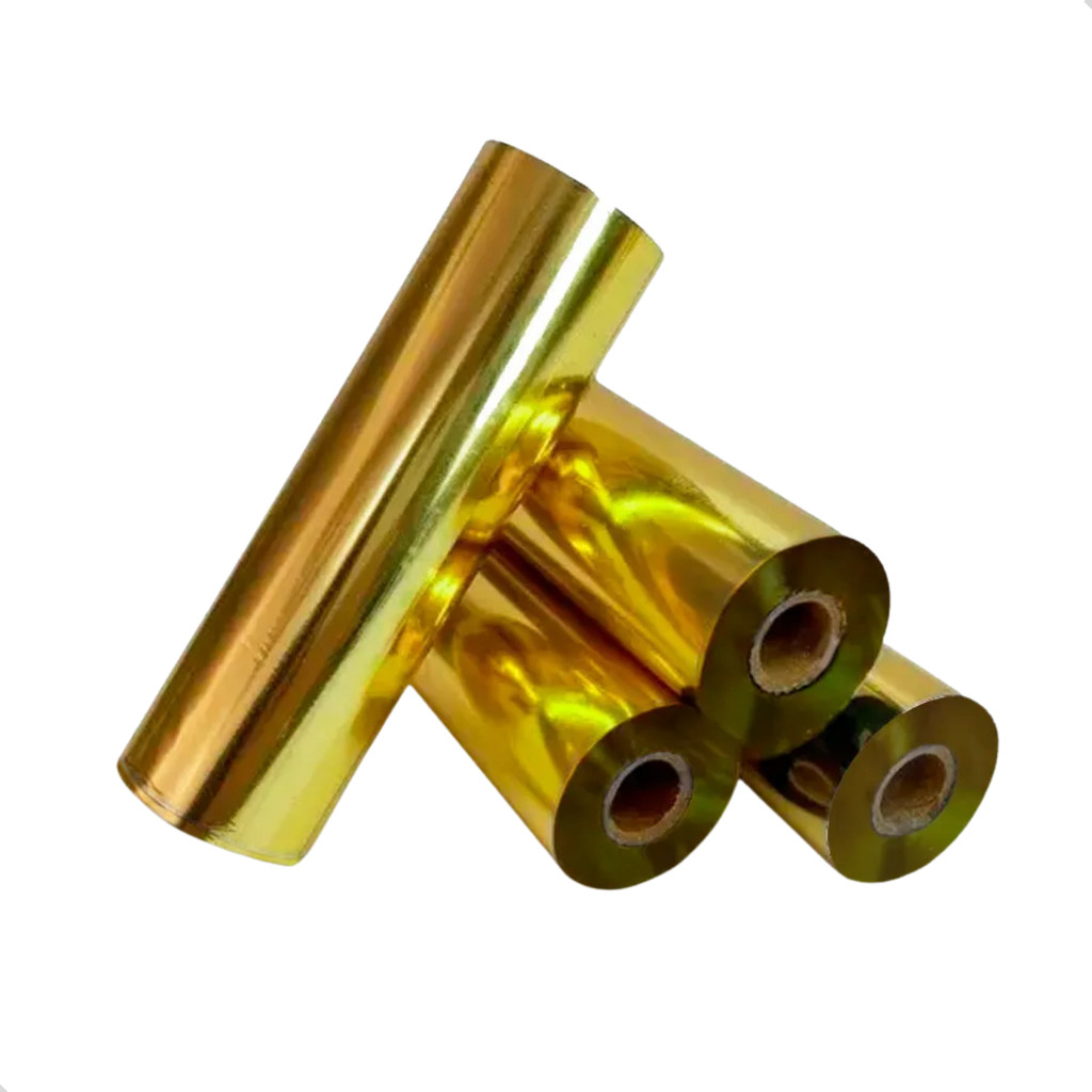 Ribbon Metalizado Dourado ou Prata em Resina 110x74 SR130 Fitas de Cetim Bopp Etiquetas Alumínio