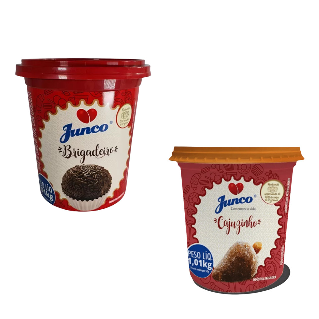 Kit Festa Docinho Enrolar Brigadeiro e Cajuzinho Pote 1 kg