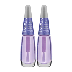 Kit 2 Esmalte Impala Base Verniz Extra Brilho Espelhado