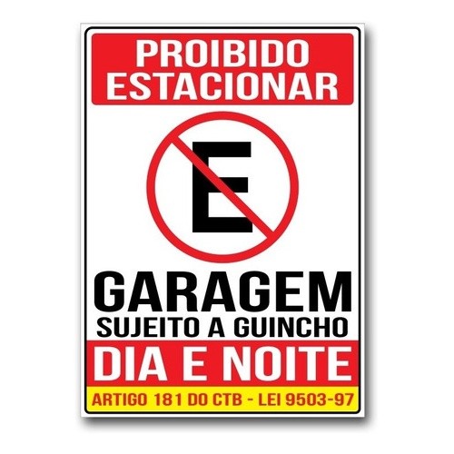 Placa proibido estacionar