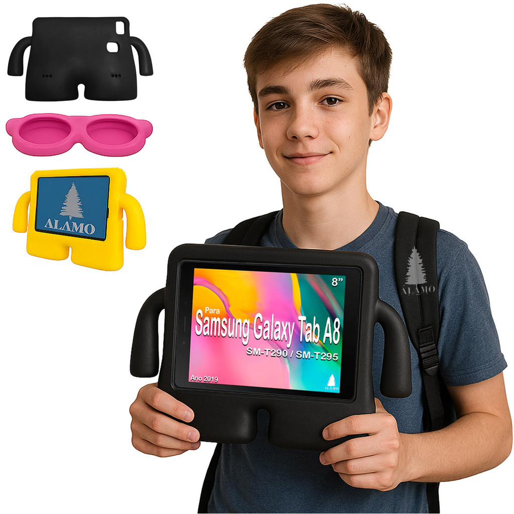 Capa Infantil Para Tablet Samsung Tab A 8.0 de 8" Ano 2019 Sm-T290 Sm-T295 Bracinho Cores - Alamo em Oferta na Shopee