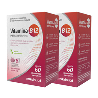 Kit 2 Vitamina B12 Mastigável Zero Açucar 60 Cp Maxinutri em Oferta na Shopee