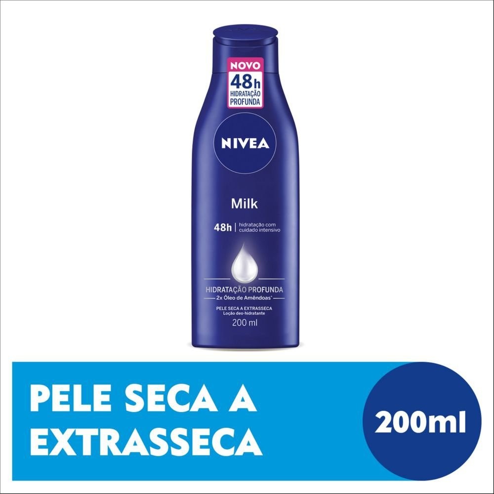Locao Hidratante Nivea Milk Pele Extraseca 200 Ml