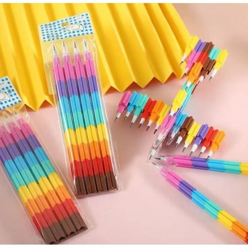 Kit 4/8/12 Lapiseiras Criativas Lego – Troca Ponta | Estudante Escolar Atacado em Oferta na Shopee