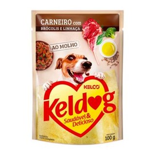 Ração Úmida Sachê Keldog Cães Carneiro com Brócolis e Linhaça 100g em Oferta na Shopee