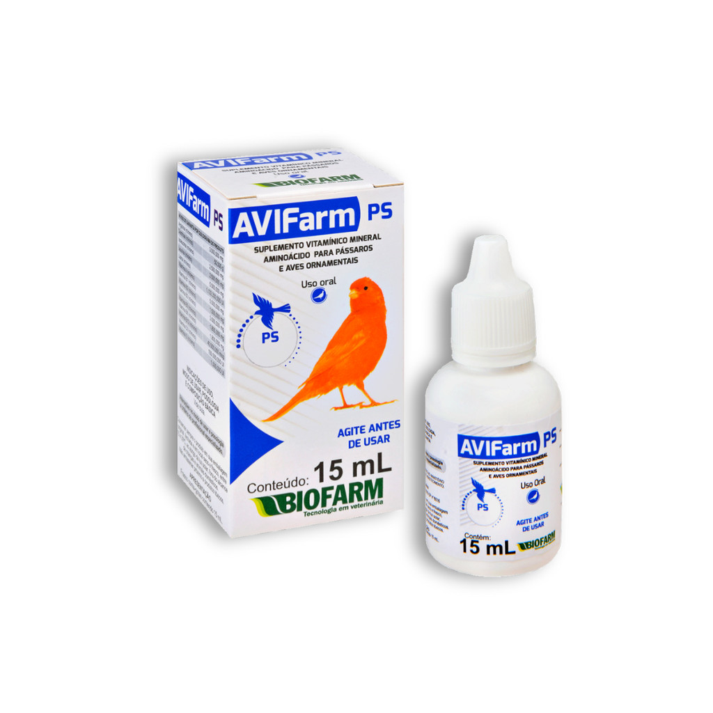Kit 2 AviFarm PS Suplemento Vitamínico 15ml Aves BioForm