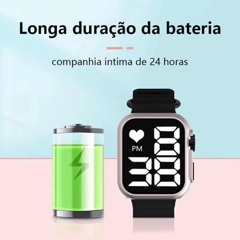 Relógio Esporte Led digital à prova d'agua unissex em Oferta na Shopee
