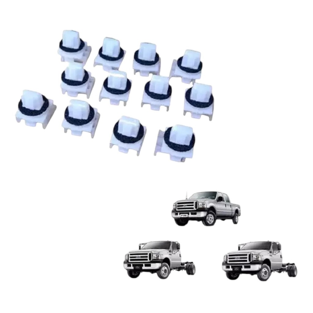 Kit Presilha Fixação Churrasqueira  Ford F250/350/4000 (12 unidades) -  Original Ford - N811353S100