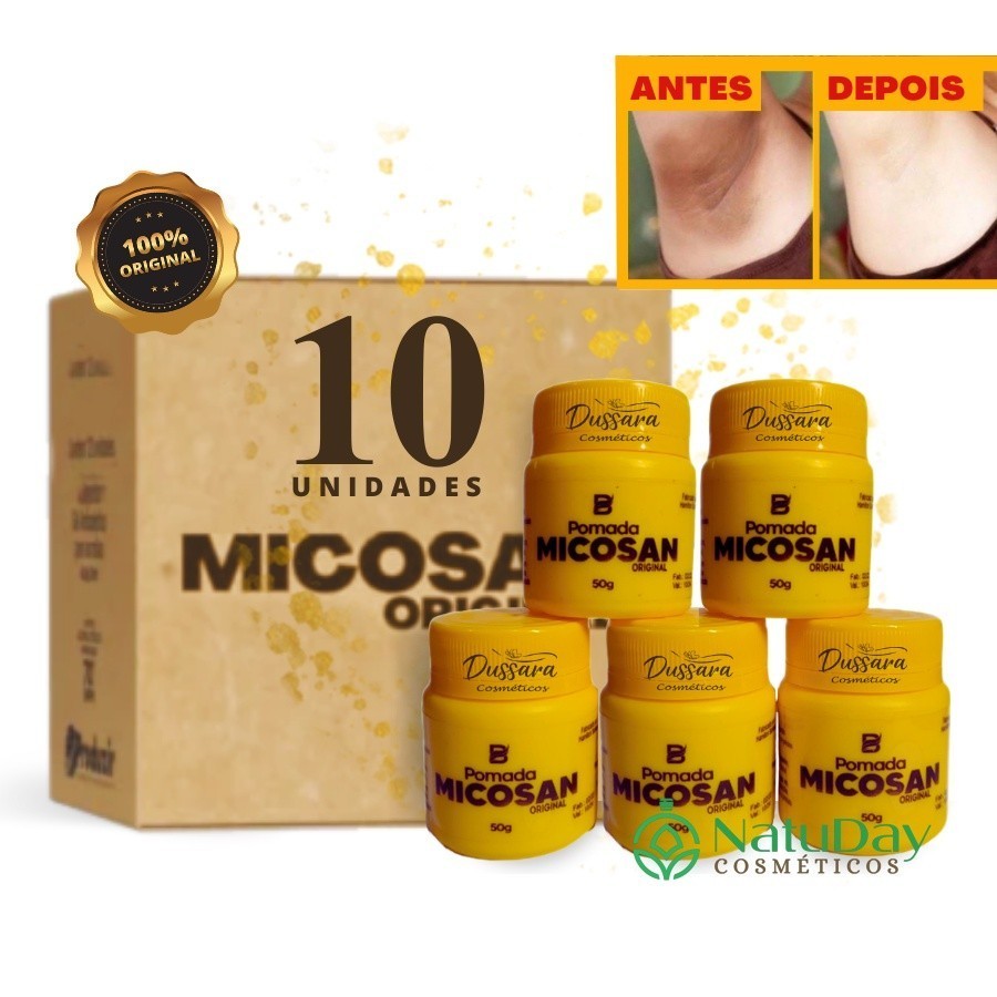 Kit Pomada Micozil  Clareadora C/ 10 Pomadas Original Baruc Cosméticos