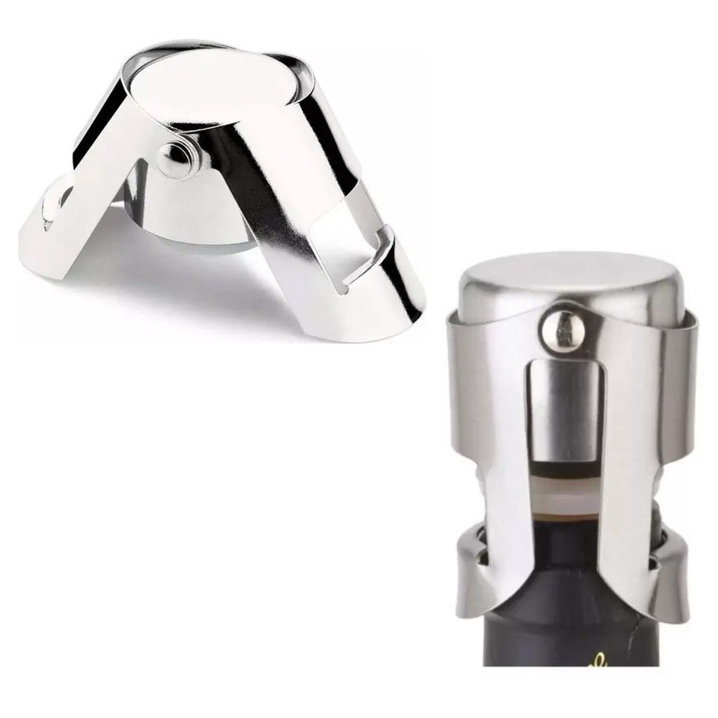 Rolha Tampa Para Espumante Vinho Pressão Aço Inox**--**zapstoreshop**--** em Oferta na Shopee