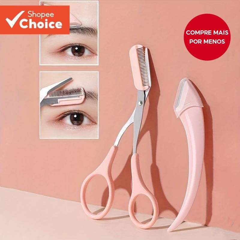 Tesoura Profissional Para Cuidar De Sobrancelhas E Kit De Barbear Presente De Maquiagem De Férias