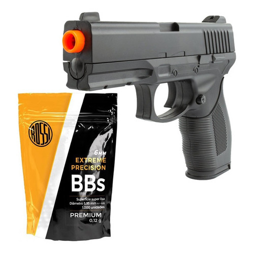 Pistola Spring Airsoft Vg24/7 V310 + Bbs Rossi 1000un 012g