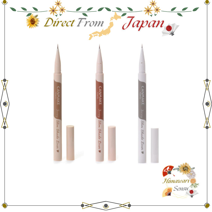Canmake 3way Slim Shade Liner Ash Brown, Natural Brown, Mist Greige for Eyebrow and Eye Line【 Direct from Japan 】