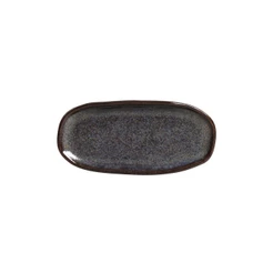 Conjunto com 4 Travessas Oval Rasa Mini Orgânico Titanium 16,5x8cm