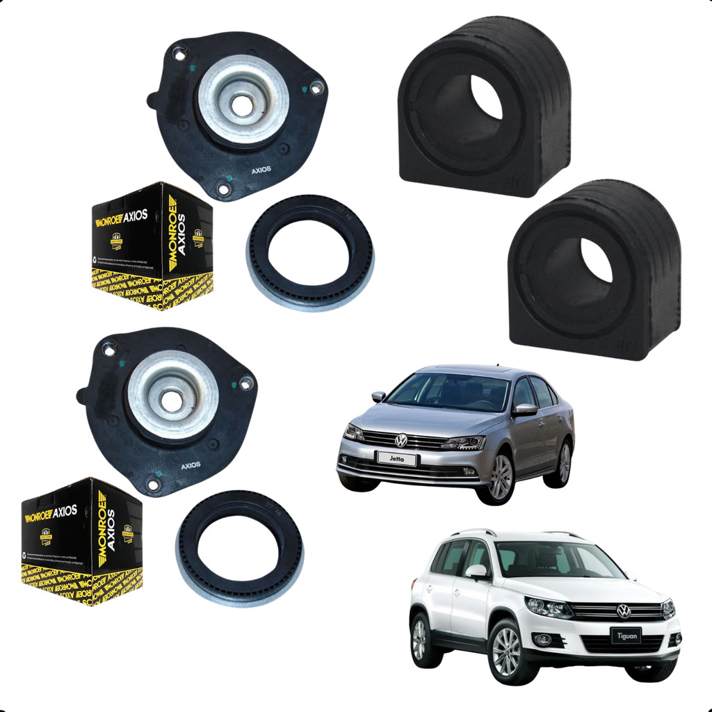 Kit Coxim do Amortecedor + Bucha Barra A3 Jetta Tiguan