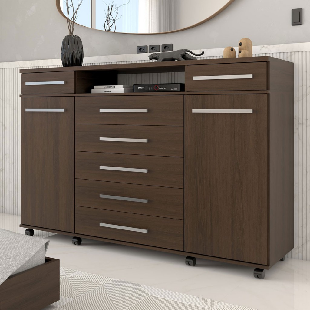 Cômoda Buenos Aires 7 Gavetas - Panorama Móveis em Oferta na Shopee