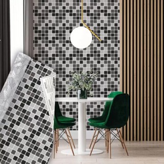 Papel Adesivo 3D Pastilha 5m 10mx 45cm Auto Colante Envelopamento Cozinha Banheiro Lavavel Leotack em Oferta na Shopee