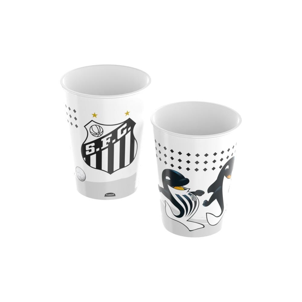 Copo 320 ml Santos Time Futebol Plástico Plasútil em Oferta na Shopee