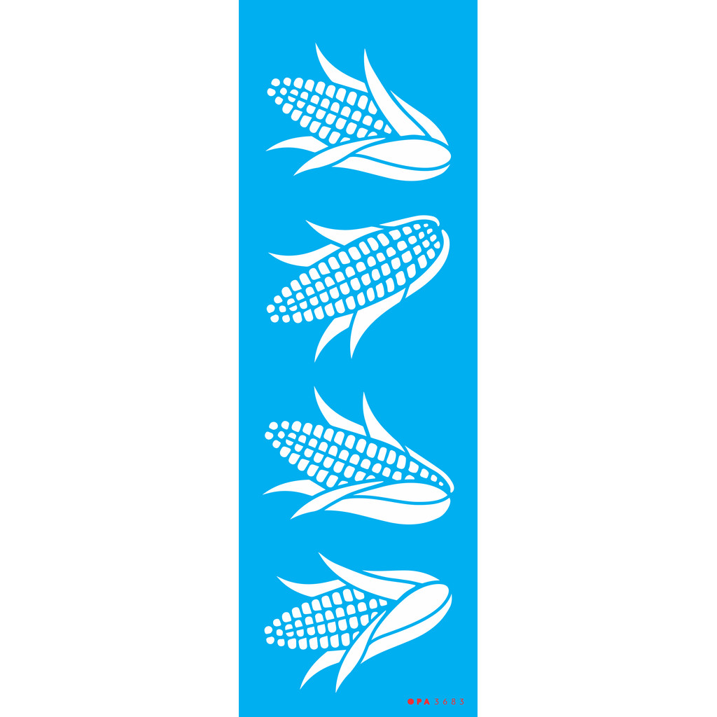 Stencil Simples Legumes Milho 10x30 Opa 3683
