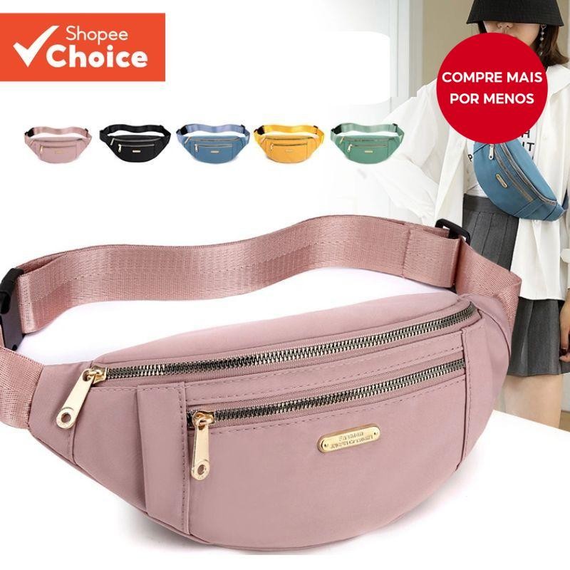 Cintura À Prova Dwaterproof Água Peito Bolsa Mensageiro Feminino Crossbody Push Sling Saco...