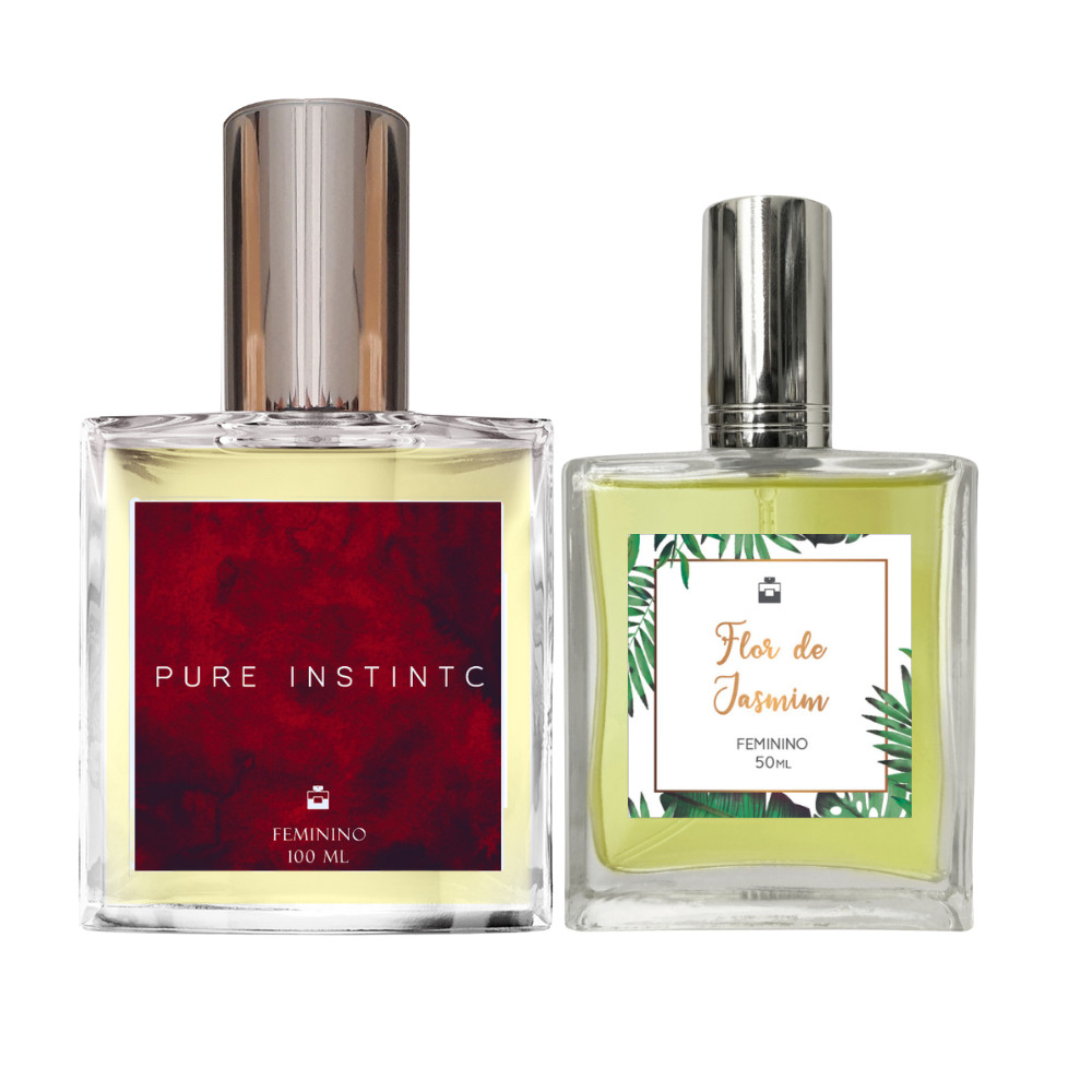 Kit Perfume Fem. Pure Instinct 100ml + Flor de Jasmim 50ml