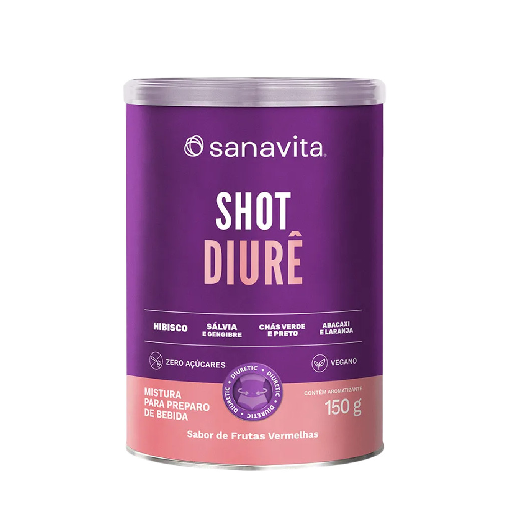 Shot Diure - Frutas Vermelhas 150g - Sanavita em Oferta na Shopee
