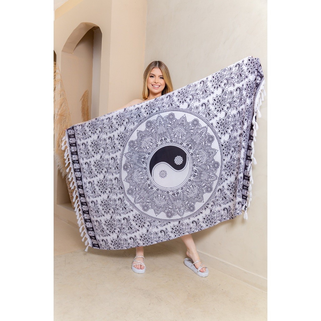 Canga Praia Mandala Floral Saida Moda Verao Beach Litoral351