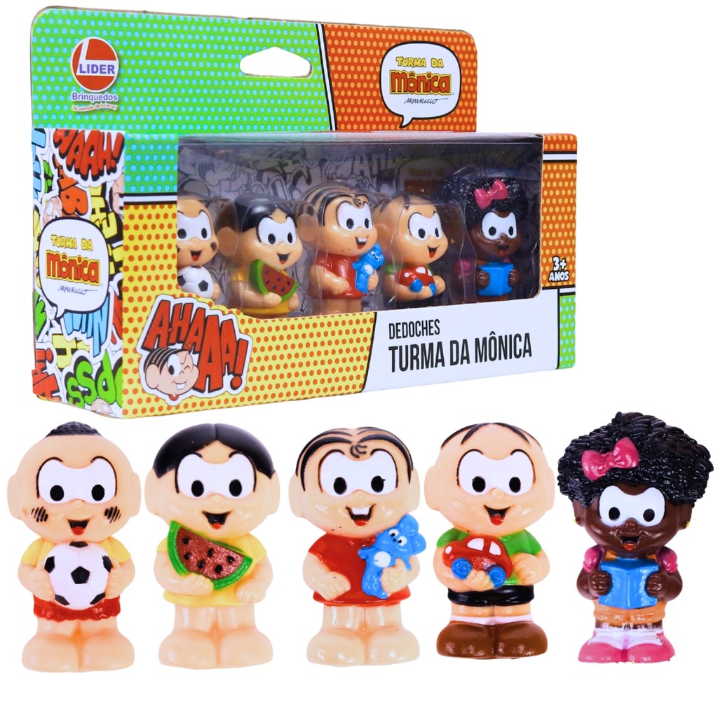 Dedoches Turma Da Mônica Miniaturas 5 Peças - 3767 Líder em Oferta na Shopee