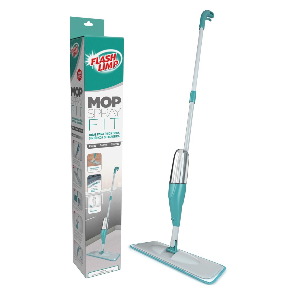 Mop Spray Fit Vassoura Rodo Magico Flash Limp Limpeza - Home & Living