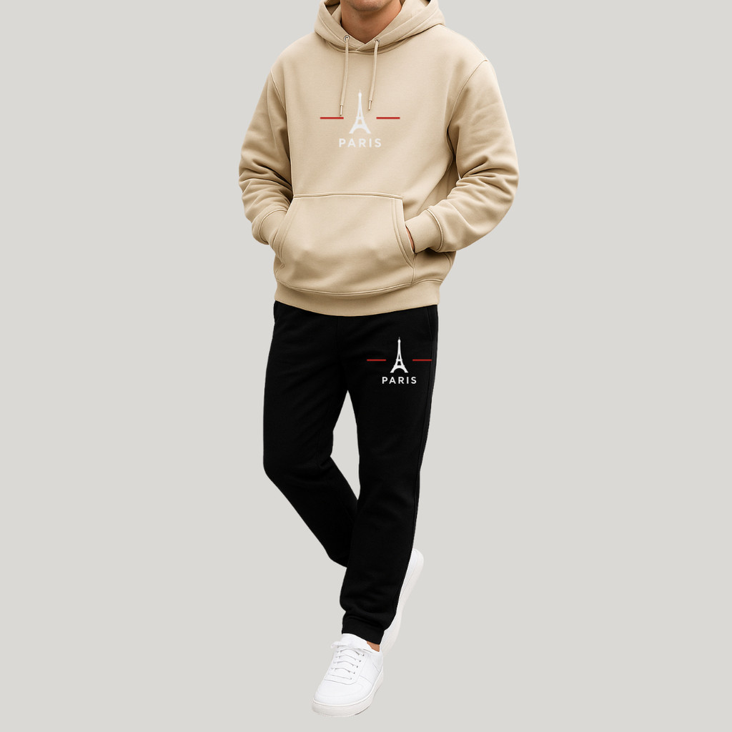 Conjunto Moletom Canguru Calça Flanelada Masculino Estiloso