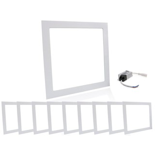 Kit 10 Led Painel Plafon Embutir 25w Quadrado Branco Frio