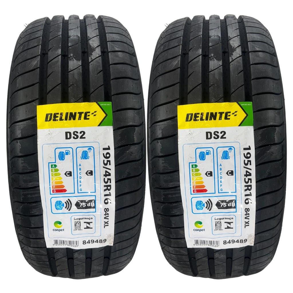 KIT 02 PNEUS 195/45R16 DELINTE 84V XL DS2 ARO 16 em Oferta na Shopee