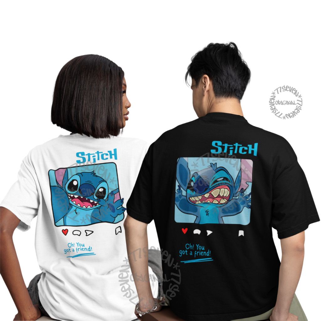 Kit 2 Camisetas Básica Casal Filme Lillo Stitch Desenho Moda Cartoon Dia dos Namorados Envio Rápido top