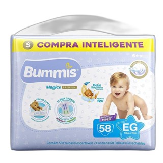 Fralda Bummis Hiper Pacotão XG - EG c/58 em Oferta na Shopee