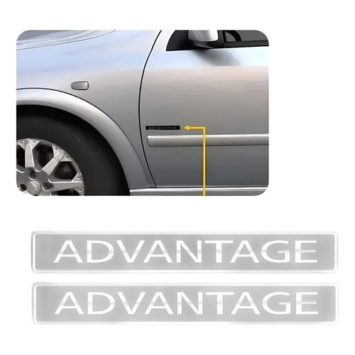 Par Emblema Adesivo Resinado Advantage Do Astra Vectra