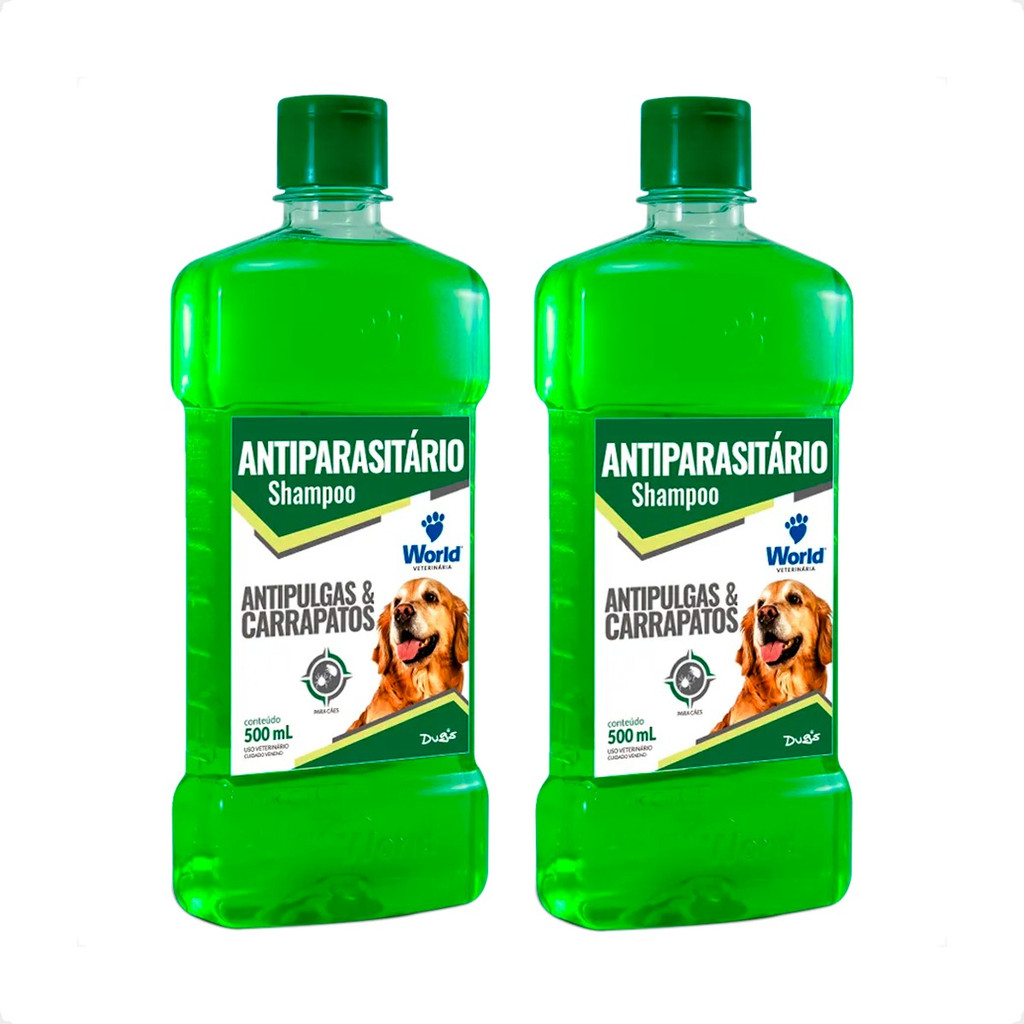 Kit 2 Shampoo Antiparasitário World - 500ml