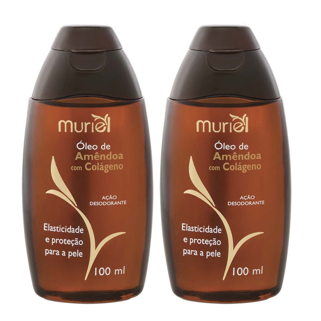 Kit 2 und Óleo Corporal Muriel Amêndoa com Colágeno 100ml
