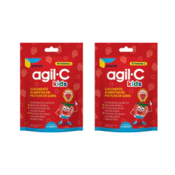 Kit 2 und Agil C Kids Morango 25 Gomas